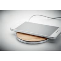 CARICATORE WIRELESS in BAMBU' e ALLUMINIO
